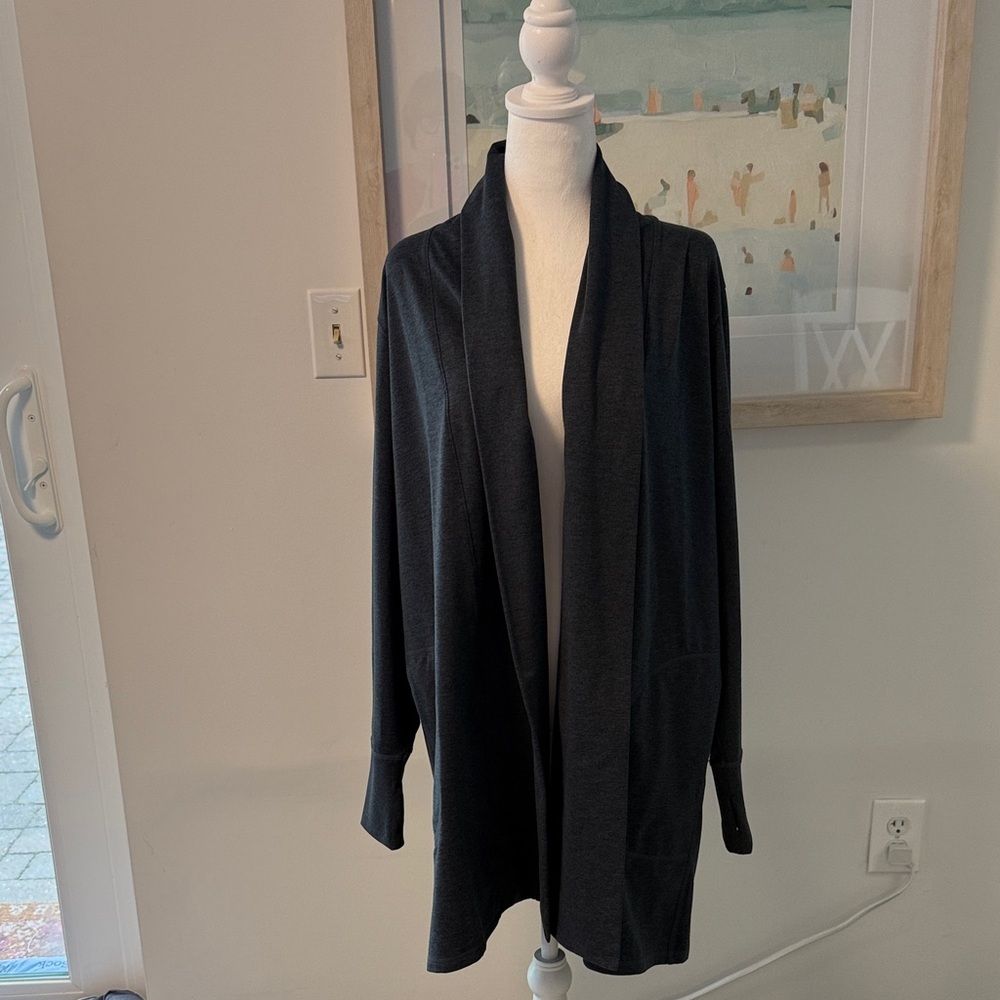 Eddie Bauer Navy Open-Front Cardigan Size XL